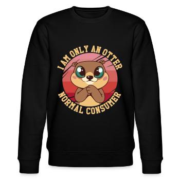 Otter Water Marten Marten Marten - Stanley/Stella CHANGER Unisex Organic Sweatshirt - black - Front - Nik (191cm) & Marisol (170cm)