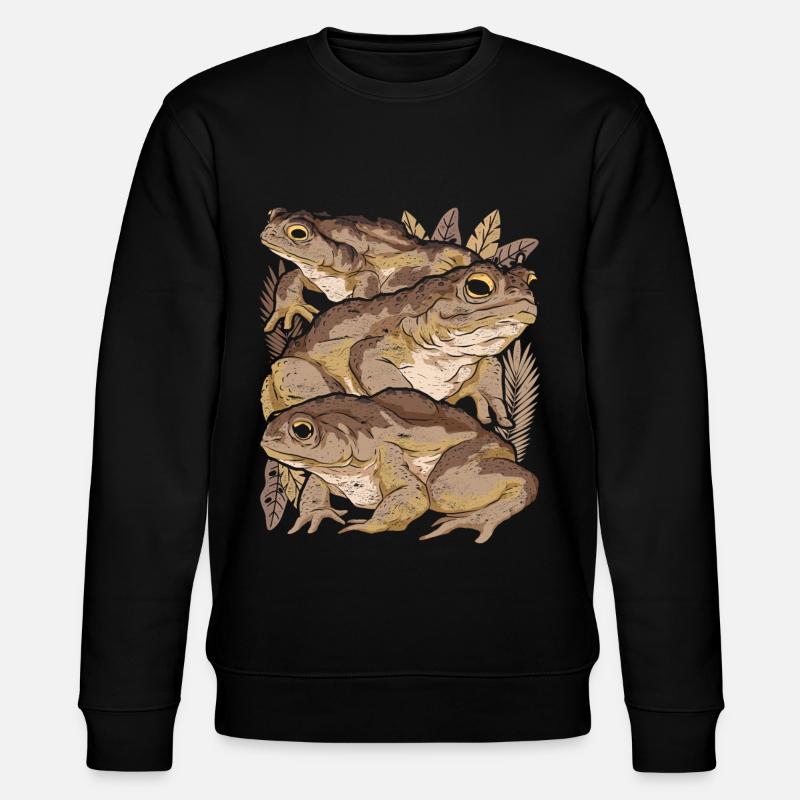 Frosch Kröte - Stanley/Stella Unisex Bio-Sweatshirt CHANGER  - Schwarz