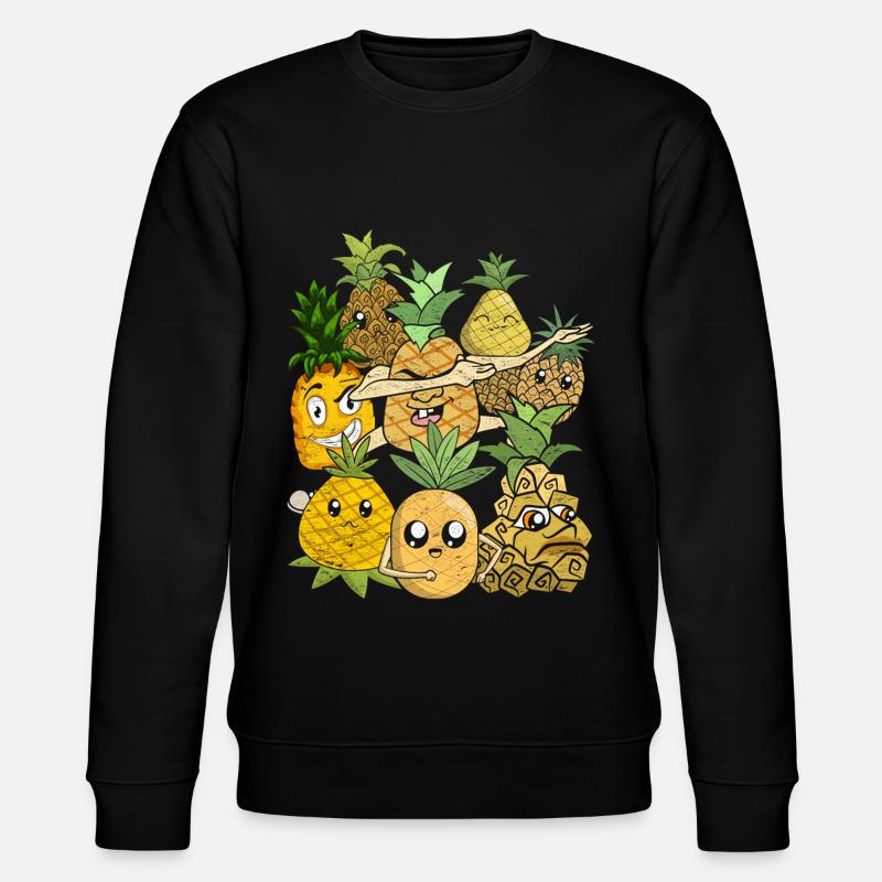 Sommer Frucht Tropisches Obst Ananas - Stanley/Stella Unisex Bio-Sweatshirt CHANGER  - Schwarz