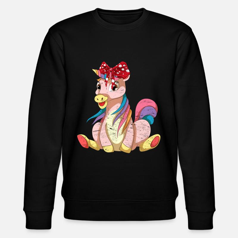 Einhorn - Stanley/Stella Unisex Bio-Sweatshirt CHANGER  - Schwarz