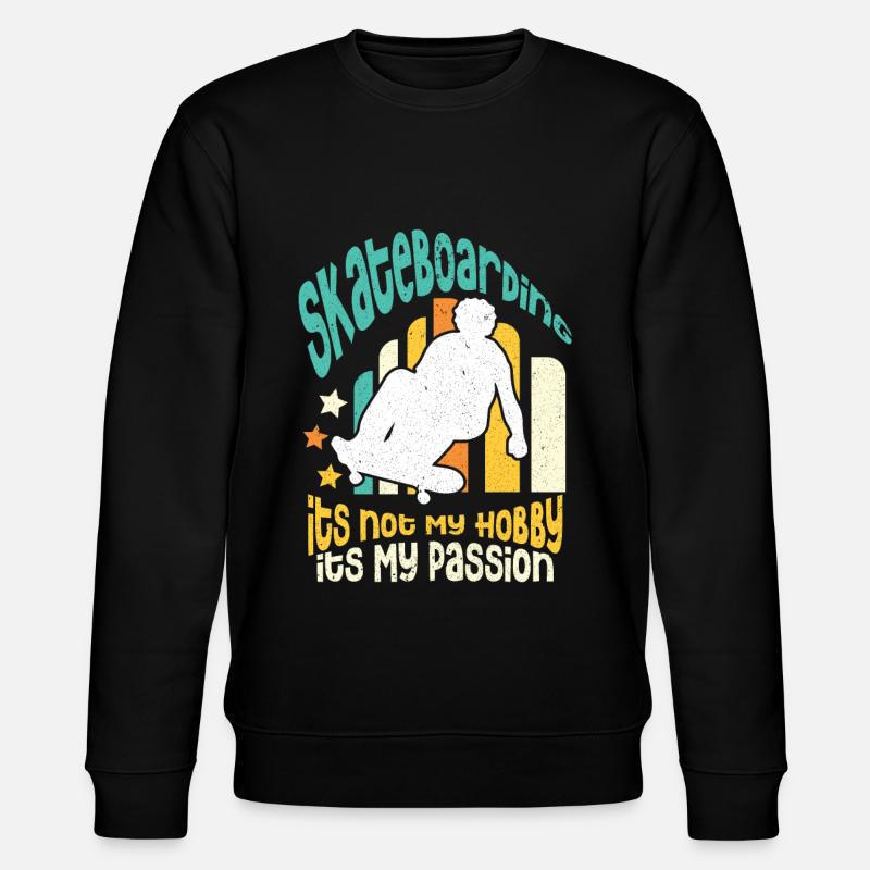 Skateboard Skateboard Skateboarder Patinage - Sweat bio CHANGER Stanley/Stella Unisexe - noir