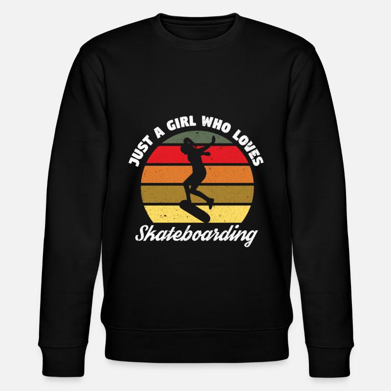 Skateboard Skateboarder Skating - Stanley/Stella CHANGER Unisex Organic Sweatshirt - black