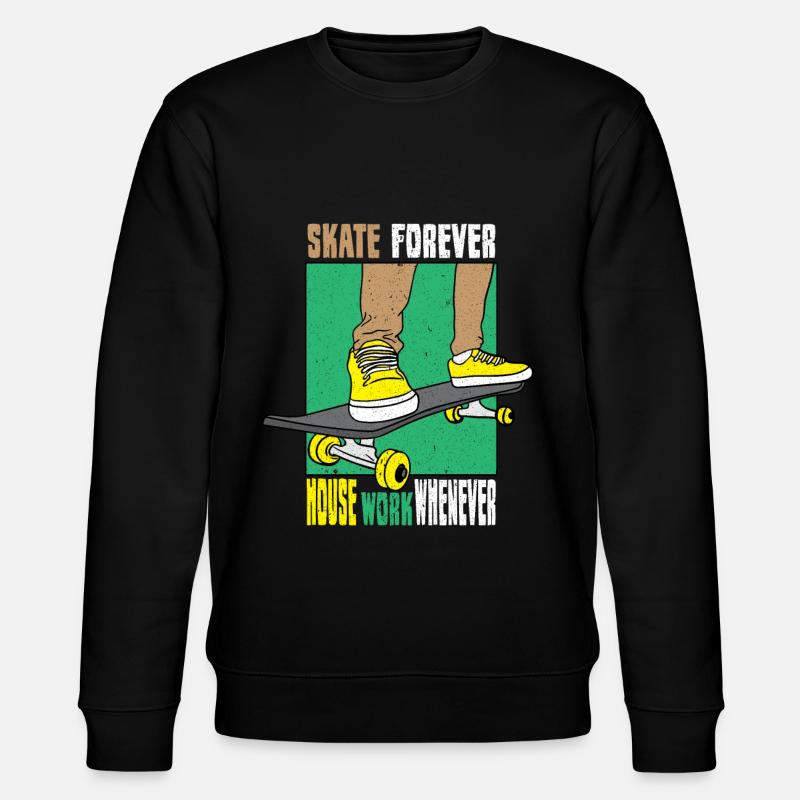 Skateboard Skateboard Skateboarder Patinage - Sweat bio CHANGER Stanley/Stella Unisexe - noir