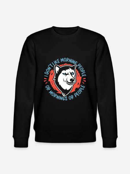 Siberian Husky Hund - Stanley/Stella Unisex Bio-Sweatshirt CHANGER  - Schwarz