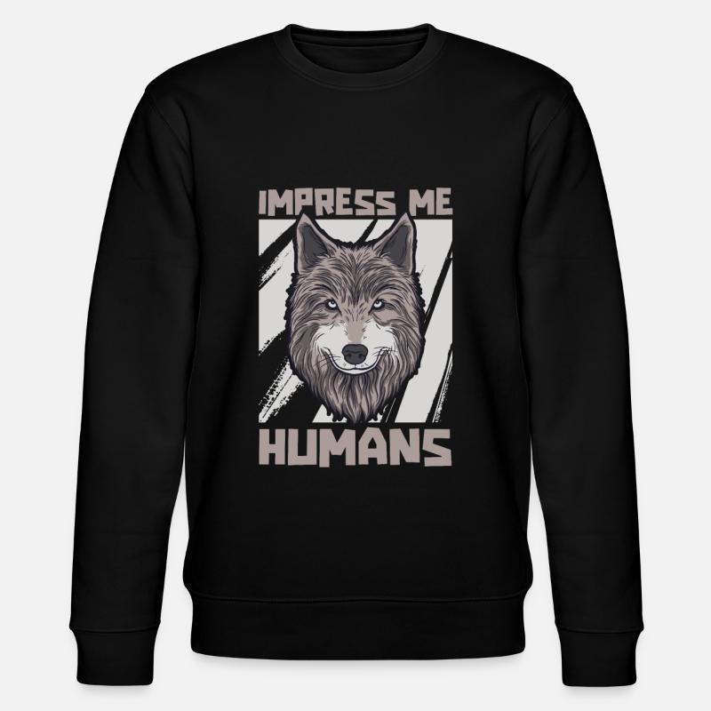 Wolf - Stanley/Stella Unisex Bio-Sweatshirt CHANGER  - Schwarz