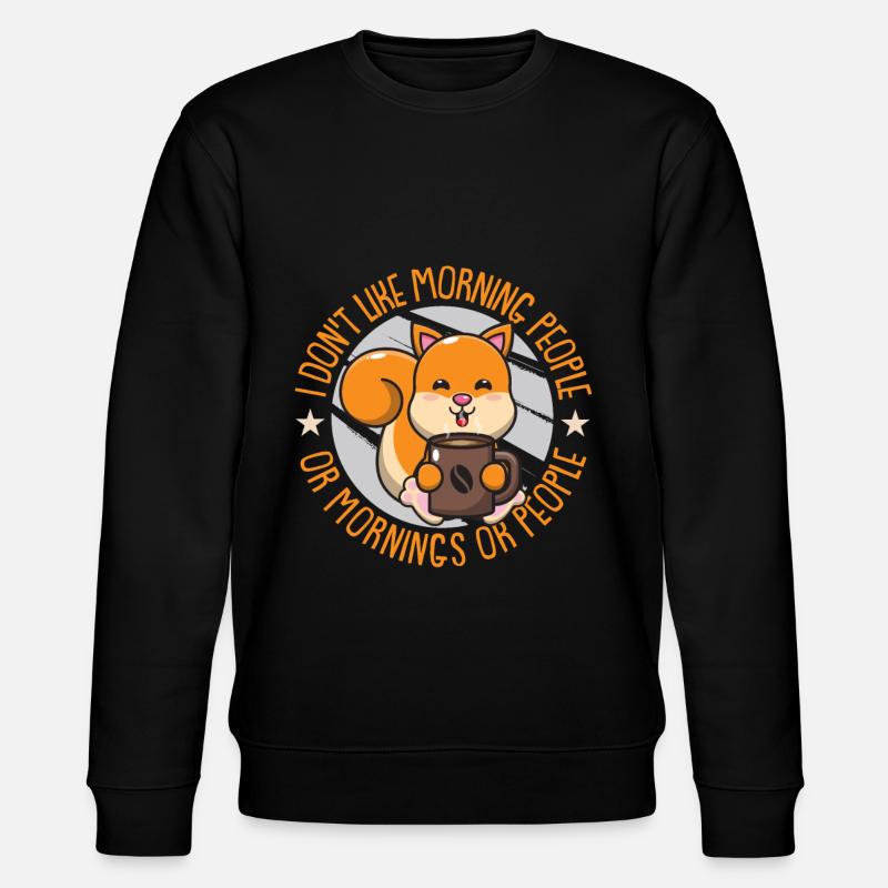 Eichhörnchen - Stanley/Stella Unisex Bio-Sweatshirt CHANGER  - Schwarz