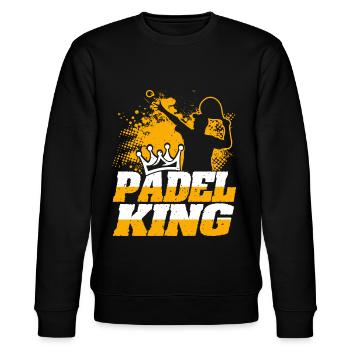 Padel Tennis Play Retro Man Padel Cadeau - Sweat bio CHANGER Stanley/Stella Unisexe - noir - Devant - Nik (191cm) & Marisol (170cm)