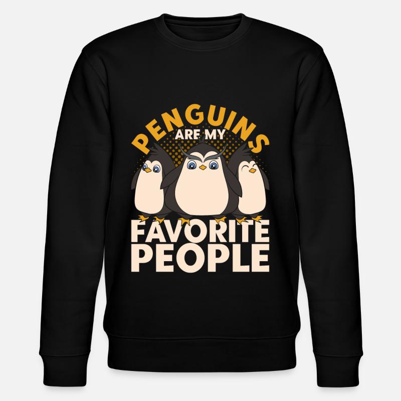 Lustige Geschenkidee Tiermotiv Pinguin - Stanley/Stella Unisex Bio-Sweatshirt CHANGER  - Schwarz