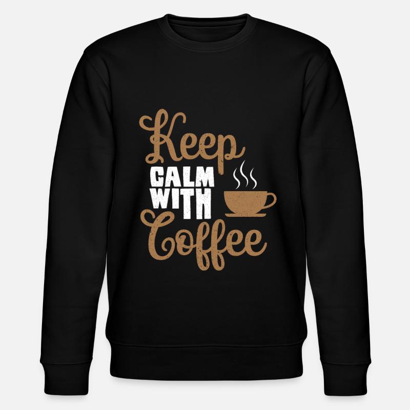 Kaffee Freunde Kaffeetrinker Kaffee trinken - Stanley/Stella Unisex Bio-Sweatshirt CHANGER  - Schwarz