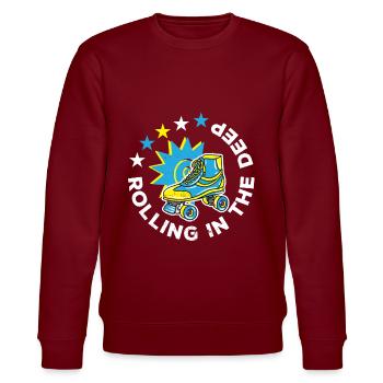 Rollerblades Roller Skates Inline Skater - Stanley/Stella CHANGER Unisex Organic Sweatshirt - burgundy - Front - Nik (191cm) & Marisol (170cm)