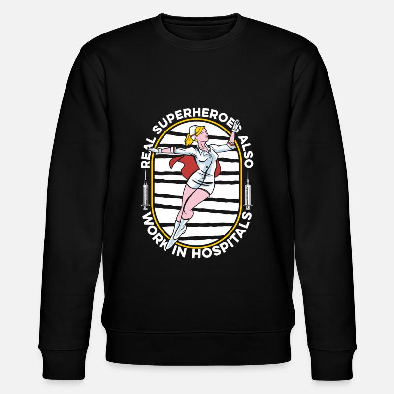 Krankenschwester - Stanley/Stella Unisex Bio-Sweatshirt CHANGER  - Schwarz