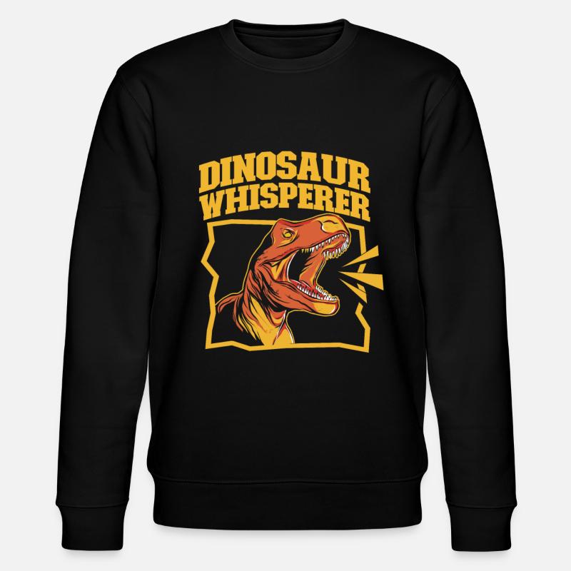 Dinosaur Dino Paleonthologist - Stanley/Stella CHANGER Unisex Organic Sweatshirt - black