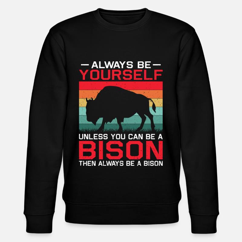 Bison Buffalo Parc de Yellowstone - Sweat bio CHANGER Stanley/Stella Unisexe - noir