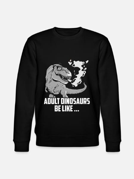 Dinosaur Dino Paleonthologist - Stanley/Stella CHANGER Unisex Organic Sweatshirt - black