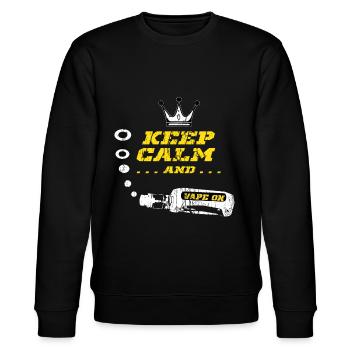 E-Zigarette E-Shisha Dampf Liquid - Stanley/Stella Unisex Bio-Sweatshirt CHANGER  - Schwarz - Vorne - Nik (191cm) & Marisol (170cm)