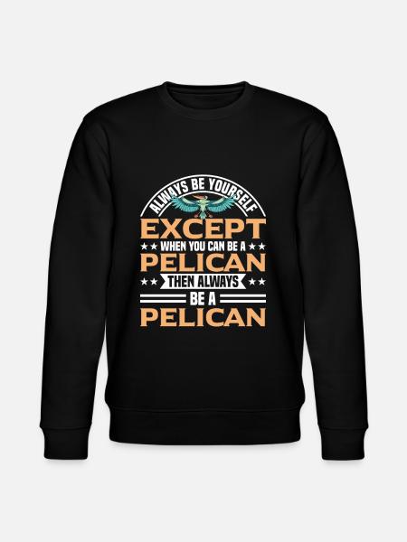 Pelican Pelicans Birds Waterfowl - Stanley/Stella CHANGER Unisex Organic Sweatshirt - black