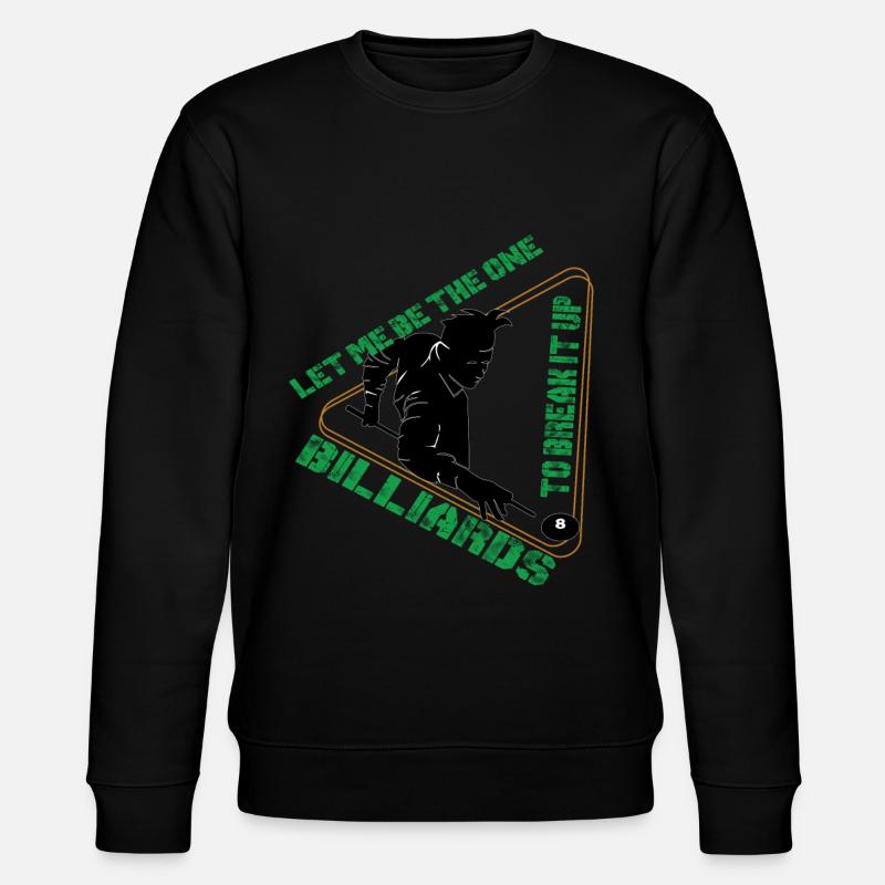 Billard Billardkugel Billarddreieck Kö - Stanley/Stella Unisex Bio-Sweatshirt CHANGER  - Schwarz