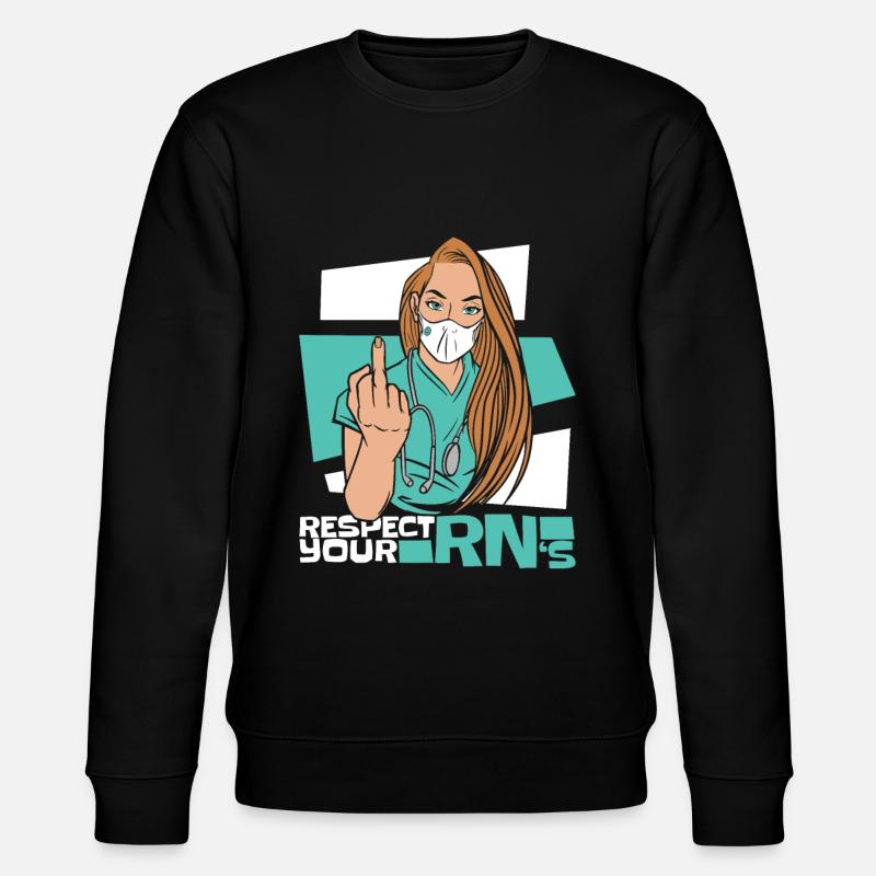 Krankenschwester - Stanley/Stella Unisex Bio-Sweatshirt CHANGER  - Schwarz