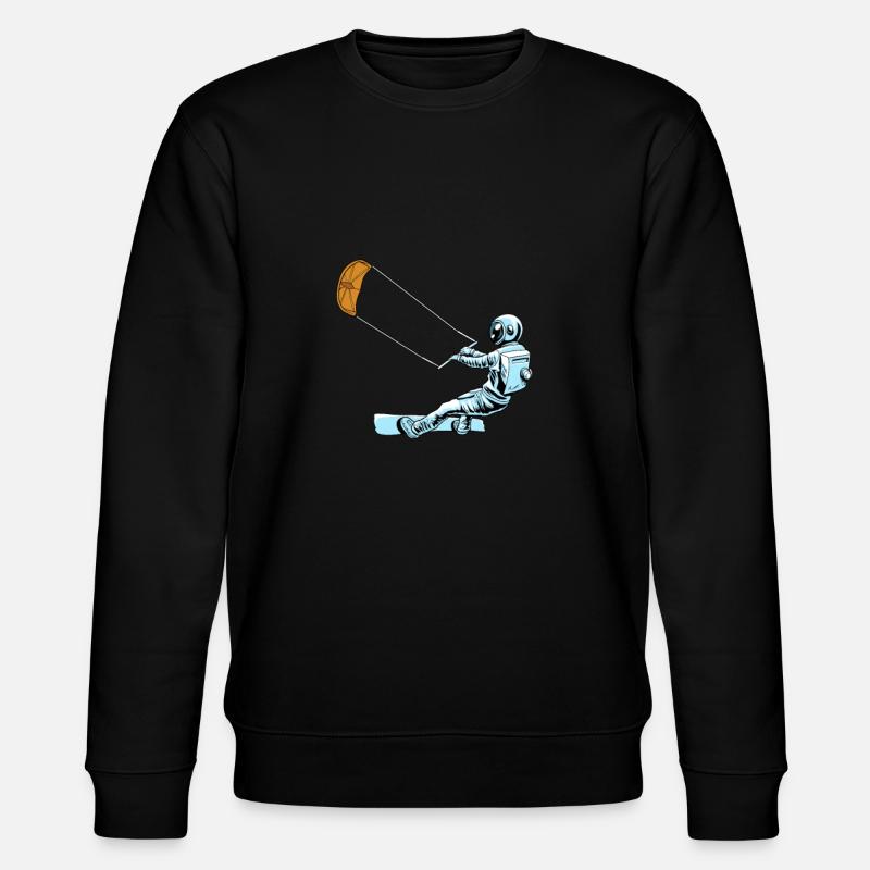 Kitesurf Kiteboard Kite Kite Kiten - Sweat bio CHANGER Stanley/Stella Unisexe - noir