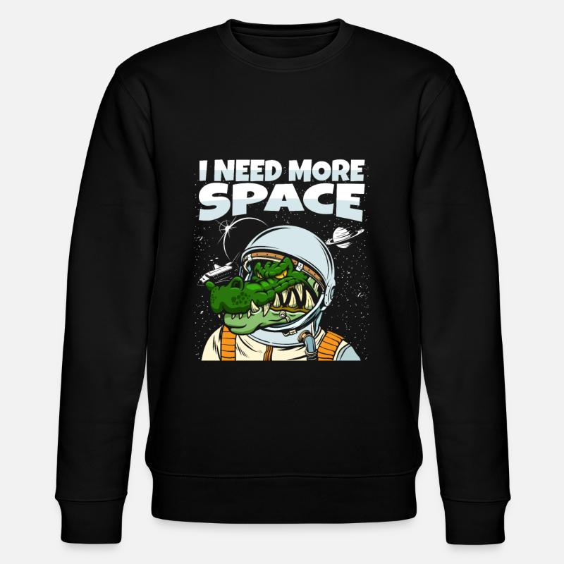 Krokodil Alligator - Stanley/Stella Unisex Bio-Sweatshirt CHANGER  - Schwarz