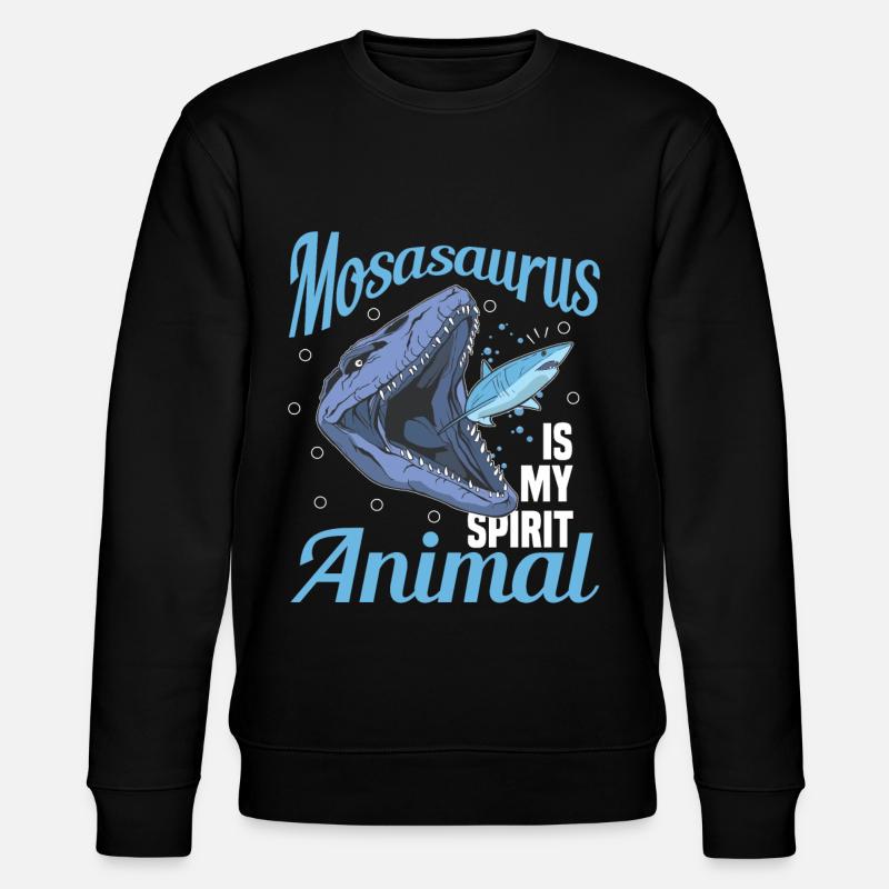 Meeresbiologe Mosasaurus Uhrzeit Dinosaurier - Stanley/Stella Unisex Bio-Sweatshirt CHANGER  - Schwarz