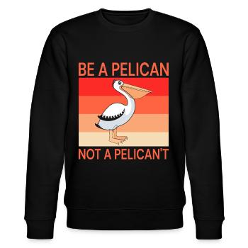 Pelikan Pelikane Vögel Wasservogel - Stanley/Stella Unisex Bio-Sweatshirt CHANGER  - Schwarz - Vorne - Nik (191cm) & Marisol (170cm)