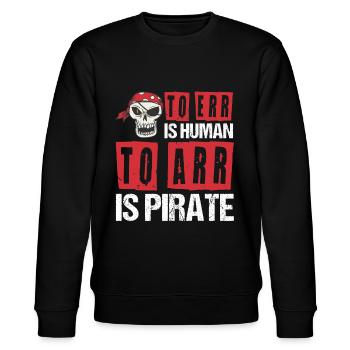 Piraten Kinder Totenkopf Party Seeräuber - Stanley/Stella Unisex Bio-Sweatshirt CHANGER  - Schwarz - Vorne - Nik (191cm) & Marisol (170cm)