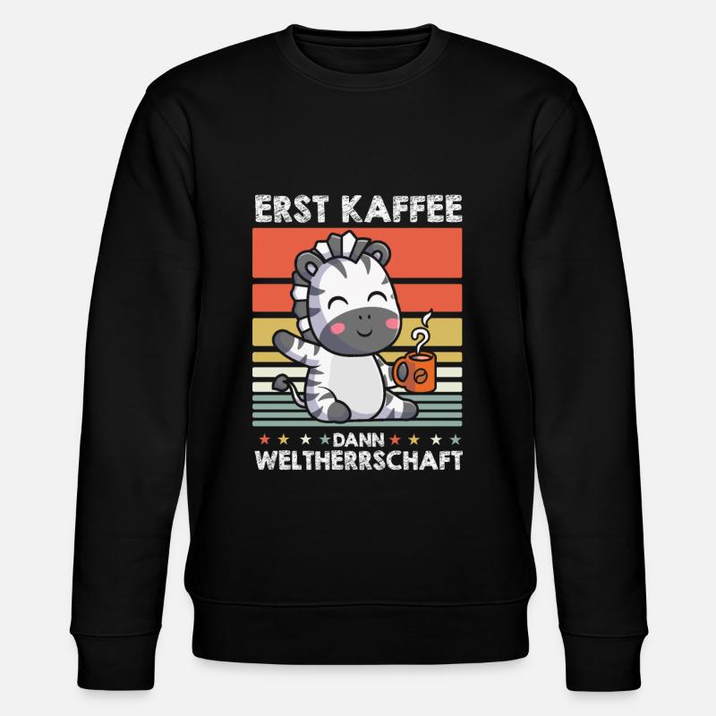 Zebra Kaffee - Stanley/Stella Unisex Bio-Sweatshirt CHANGER - Schwarz