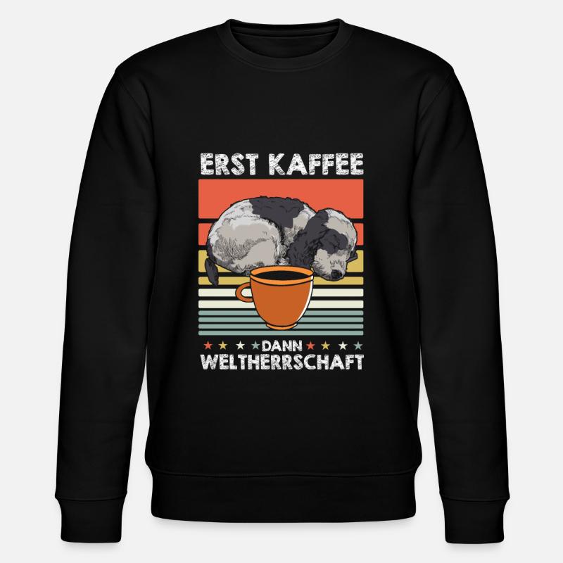 Cocker Spaniel Kaffee - Stanley/Stella Unisex Bio-Sweatshirt CHANGER  - Schwarz