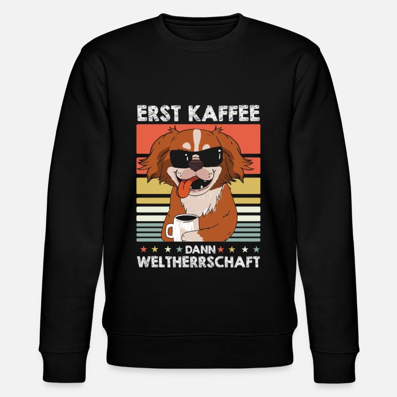 Pekingese Kaffee-Sonnenbrille - Stanley/Stella Unisex Bio-Sweatshirt CHANGER  - Schwarz