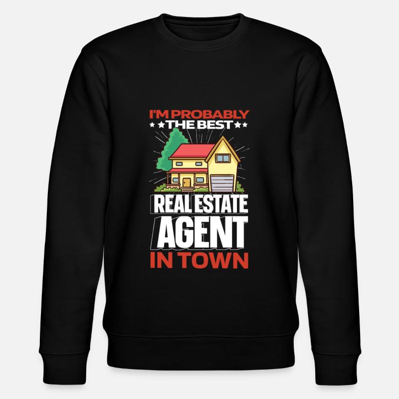 Agent immobilier Witzig - Sweat bio CHANGER Stanley/Stella Unisexe - noir