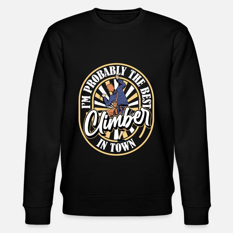 Klettern Kletterer Lustig - Stanley/Stella Unisex Bio-Sweatshirt CHANGER  - Schwarz