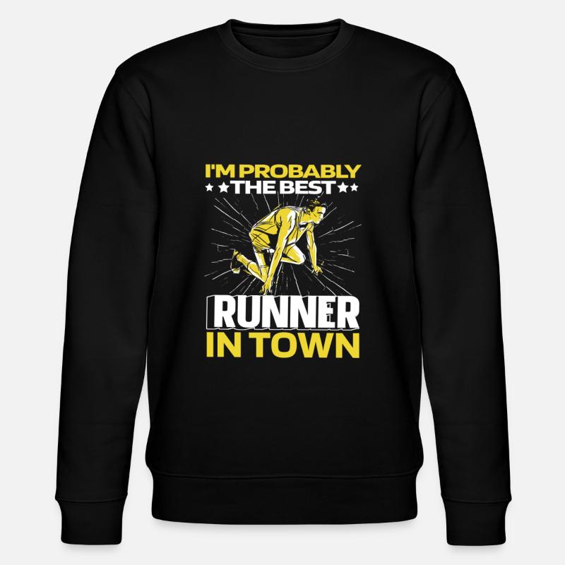 Runner Jogger Runner Run Funny - Stanley/Stella CHANGER Unisex Organic Sweatshirt - black