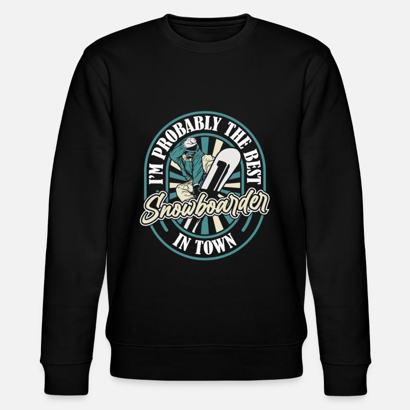 Snowboard Snowboarder Drôle - Sweat bio CHANGER Stanley/Stella Unisexe - noir