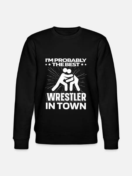 Wrestling Wrestler Funny - Stanley/Stella CHANGER Unisex Organic Sweatshirt - black