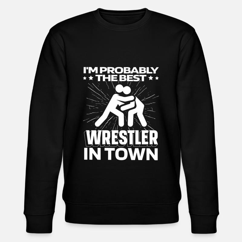 Wrestling Wrestler Lustig - Stanley/Stella Unisex Bio-Sweatshirt CHANGER  - Schwarz