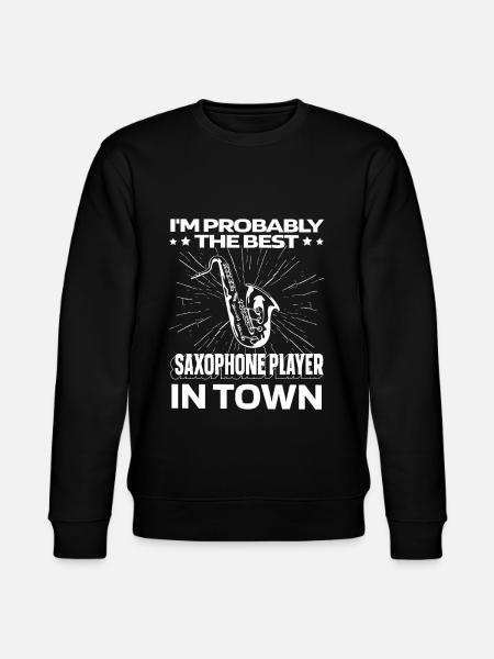 Saxophone Saxophone Funny - Stanley/Stella CHANGER Unisex Organic Sweatshirt - black