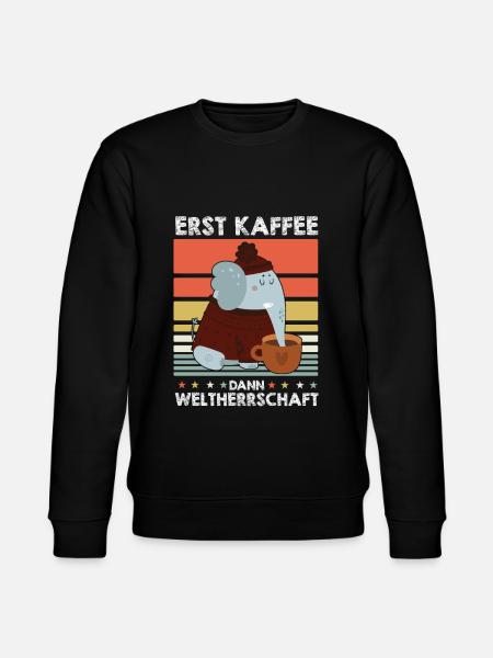 Elefant Kaffee - Stanley/Stella Unisex Bio-Sweatshirt CHANGER  - Schwarz