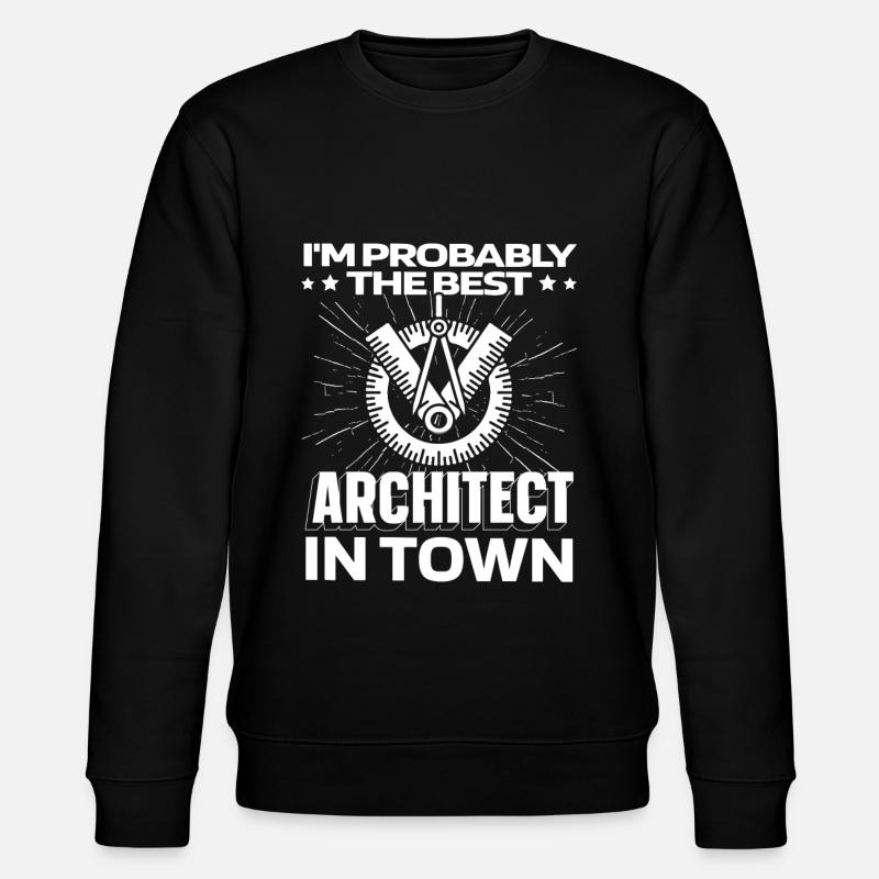 Architect Architecture Protractor - Stanley/Stella CHANGER Unisex Organic Sweatshirt - black