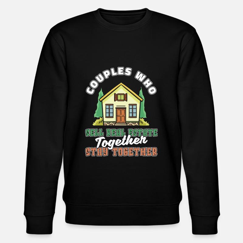Couple d’agent immobilier - Sweat bio CHANGER Stanley/Stella Unisexe - noir
