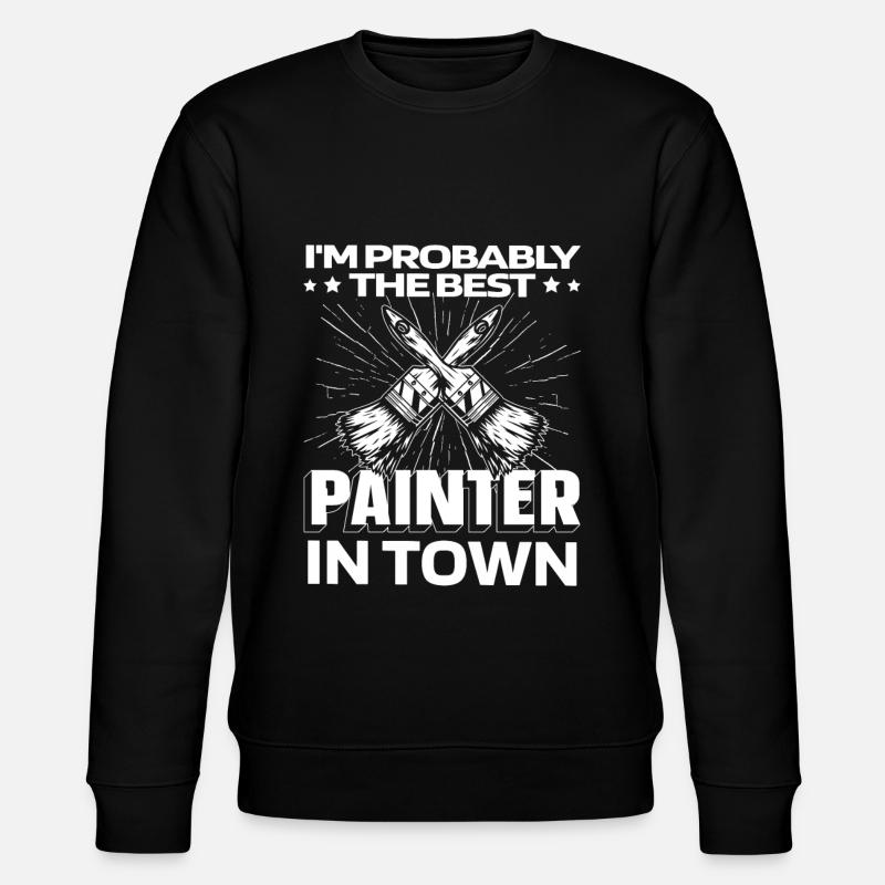 Painter Varnisher Brushes - Stanley/Stella CHANGER Unisex Organic Sweatshirt - black