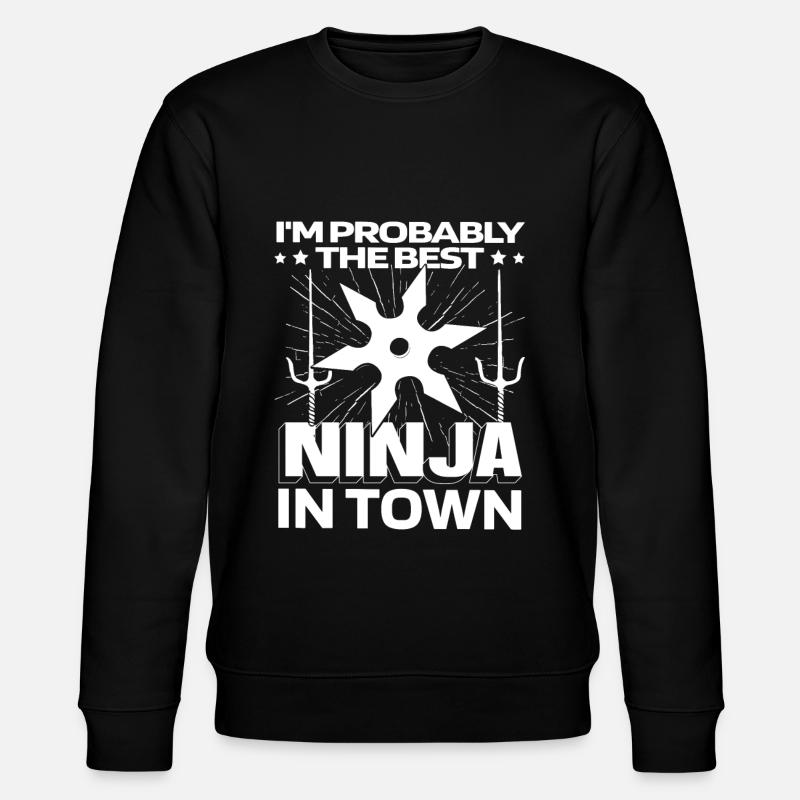 Ninja Ninja Star - Stanley/Stella CHANGER Unisex Organic Sweatshirt - black