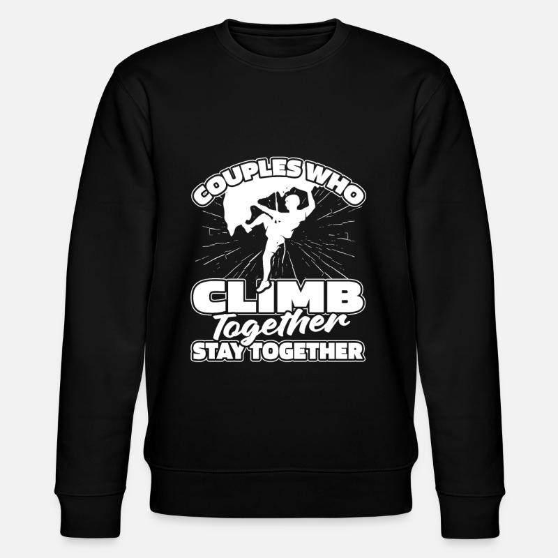 Couple grimpeur escalade - Sweat bio CHANGER Stanley/Stella Unisexe - noir