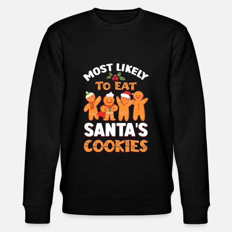 Santa Gingerbread - Lebkuchen man Design - Sweat bio CHANGER Stanley/Stella Unisexe - noir