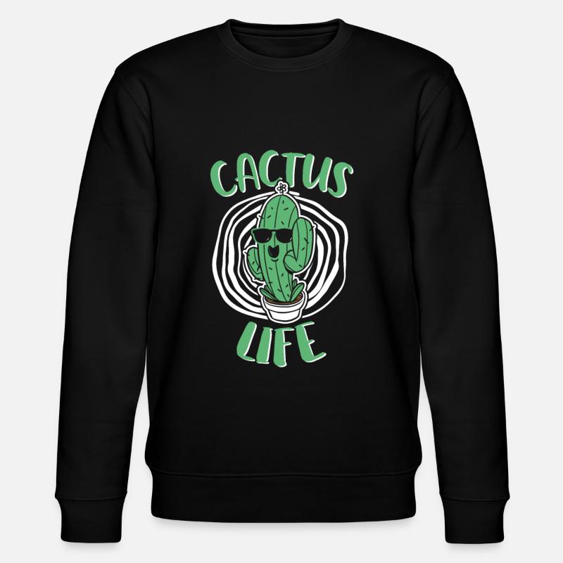 Jardin de cactus - Sweat bio CHANGER Stanley/Stella Unisexe - noir