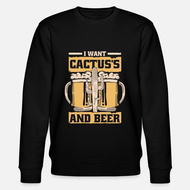 Jardin de cactus - Sweat bio CHANGER Stanley/Stella Unisexe - noir