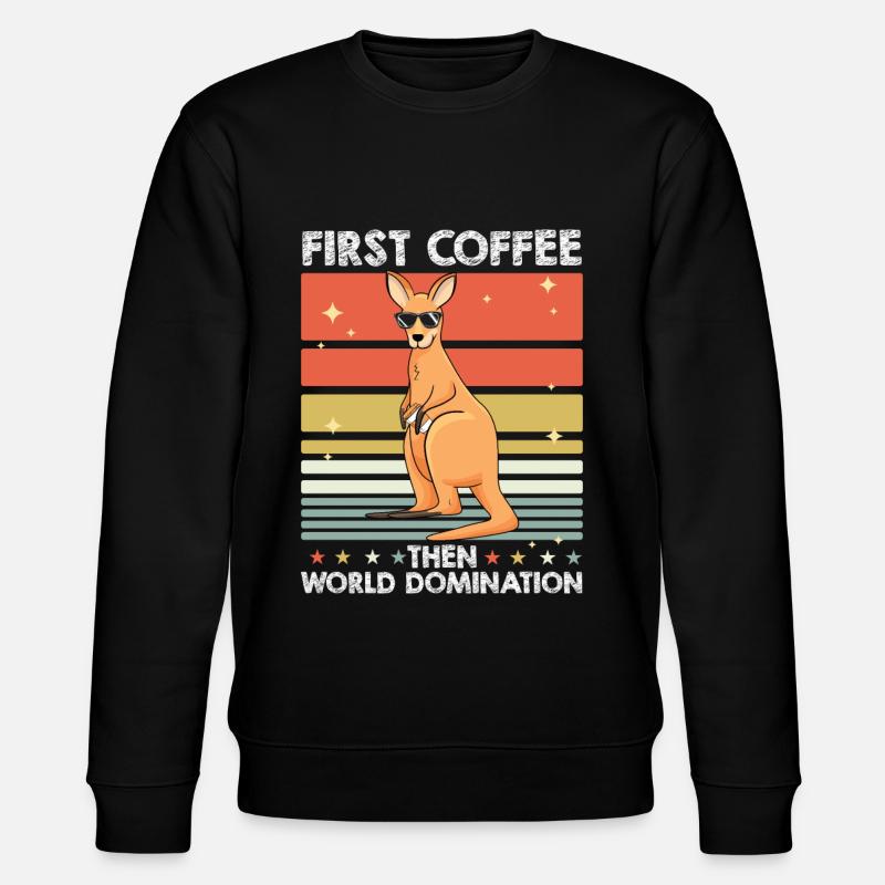 Kangaroo Coffee - Stanley/Stella CHANGER Unisex Organic Sweatshirt - black