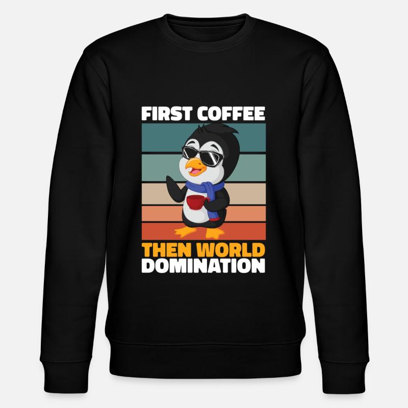 Penguin Coffee - Stanley/Stella CHANGER Unisex Organic Sweatshirt - black