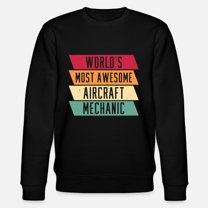 Airplane Mechanic - Stanley/Stella CHANGER Unisex Organic Sweatshirt - black