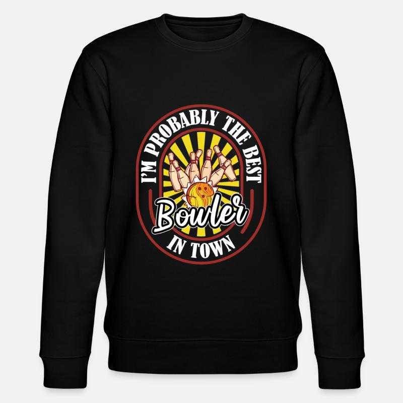 Bowling Bowlen Bowler Witzig - Stanley/Stella Unisex Bio-Sweatshirt CHANGER  - Schwarz